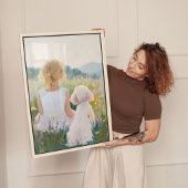 Whimsical Grand Millennium Girl and Dog Art Leinwanddruck