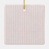 Whimsical Grandmillenial Pink Bow Family Photo Keramikornament (Rückseite)