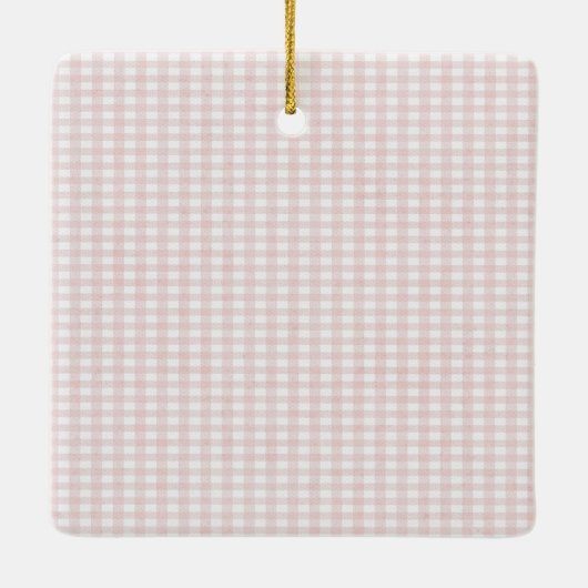 Whimsical Grandmillenial Pink Bow Family Photo Keramikornament (Rückseite)