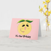 Whimsical Grapefruit Geburtstag Karte (Gelbe Blume)