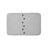 Whimsical Grau und Black Kitty Paw Print Bath Mat Badematte (Vorderseite)