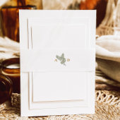 Whimsical Green and Gold Pine Cone Wedding Einladungsbanderole