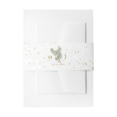 Whimsical Green and Gold Pine Cone Wedding Einladungsbanderole (Vorderseite Beispiel)