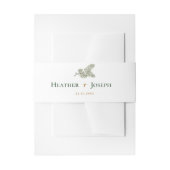 Whimsical Green and Gold Pine Cone Wedding Einladungsbanderole (Vorderseite Beispiel)