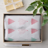 Whimsical Green and Pink Trees Weihnachten Seidenpapier (Geschenk)