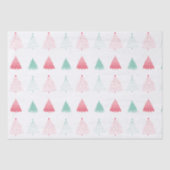 Whimsical Green and Pink Trees Weihnachten Seidenpapier (Vorderseite)