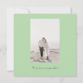 Whimsical Green Blätter Hochzeitsempfehlung Einladung (Rückseite)