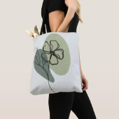 Whimsical Green & Blue Floral mit spielerischem De Tasche (Von Nahem)