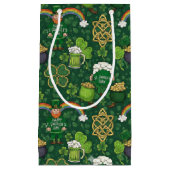 Whimsical Green Cartoon St. Patrick’s Day Pattern Kleine Geschenktüte (Vorderseite)