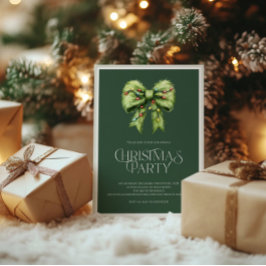 Whimsical Green Christmas Einladung mit festlicher