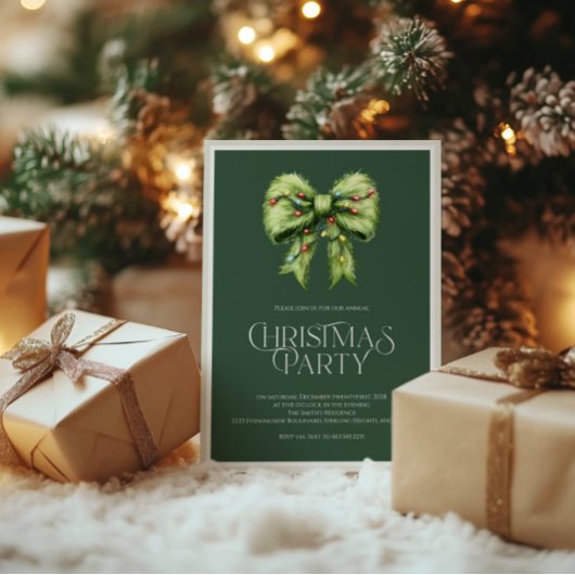 Whimsical Green Christmas Einladung mit festlicher