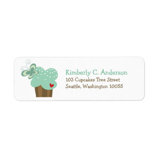Whimsical Green Cupcake Butterfly Girl Geburtstag