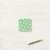 Whimsical Green Daisy Buffalo Kariert Retro Post-it Klebezettel (Auf Schreibtisch)