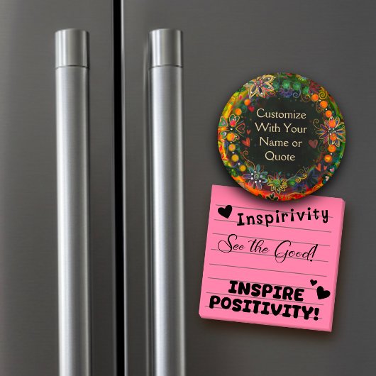 Whimsical Green Floral Fun Anpassen Sie Ihre eigen Magnet