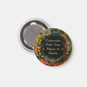 Whimsical Green Floral Fun Anpassen Sie Ihre eigen Magnet (Vorderseite/Rückseite)