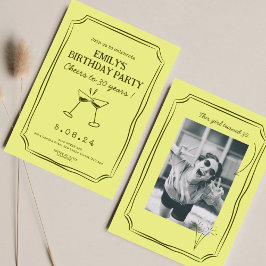 Whimsical Green Funky Cheers Beers 30. Geburtstag Einladung