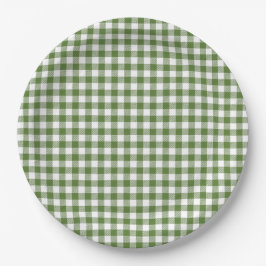 Whimsical Green Gingham  Pappteller