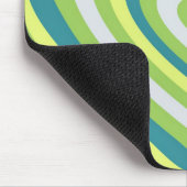 Whimsical Green Heart Retro Valentine's Day Gift Mousepad (Ecke)