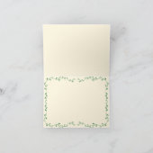 Whimsical Green Mediterranean Wedding Dankeskarte (Innenseite)