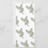 Whimsical Green Pine Foto Strip Danke Karte (Rückseite)