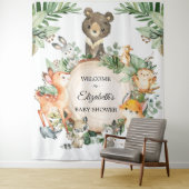 Whimsical Greenerenery Woodland Baby Animals Willk Wandteppich (Beispiel)