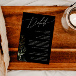 Whimsical Greenerity Black and Gold Details Begleitkarte