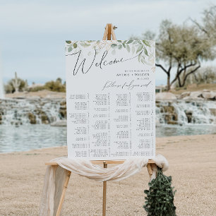 Whimsical Greenery   Alphabetische Sitztabelle Poster