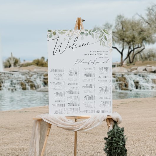 Whimsical Greenery | Alphabetische Sitztabelle Poster