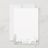 Whimsical Greenery and Gold QR Code RSVP Card Karte (Rückseite)