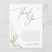 Whimsical Greenery Empfang Table Danke Karte (Vorderseite)