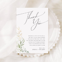 Whimsical Greenery Empfang Table Danke Karte