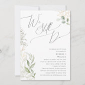 Whimsical Greenery Gold | Wir verlängern uns noch  Einladung (Vorderseite)