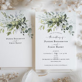 Whimsical Greenery Script Einladung Hochzeit