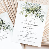 Whimsical Greenery Script Einladung Hochzeit