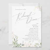 Whimsical Greenery und Gold | Abendessen Probe Einladung (Vorderseite)