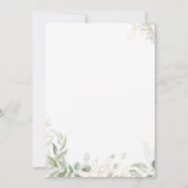 Whimsical Greenery und Gold | Abendessen Probe Einladung (Rückseite)