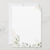 Whimsical Greenery und Gold | BRAUTPARTY Einladung (Rückseite)