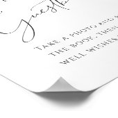 Whimsical Greenery und Gold Foto Guest Book Sign Poster (Ecke)