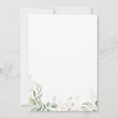 Whimsical Greenery und Gold | Hochzeitsempfang Einladung (Rückseite)