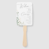 Whimsical Greenery und Gold | Hochzeitsprogramm Fächer (Vorderseite)