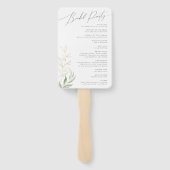 Whimsical Greenery und Gold | Hochzeitsprogramm Fächer (Rückseite)