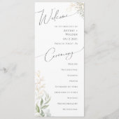 Whimsical Greenery und Gold | Hochzeitsprogramm Programm (Vorderseite)