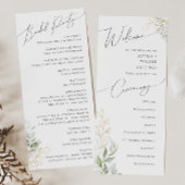 Whimsical Greenery und Gold | Hochzeitsprogramm Programm