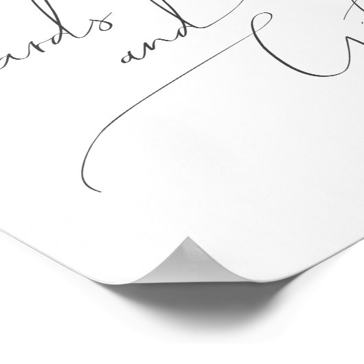 Whimsical Greenery und Gold | Kartenzeichen Poster (Ecke)