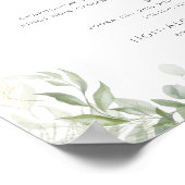 Whimsical Greenery und Gold | Menü "Hochzeitsgeträ Poster (Ecke)