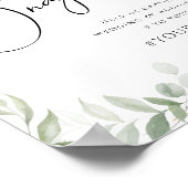 Whimsical Greenery und Gold | Oh Snap Hashtag Poster (Ecke)