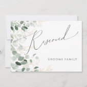 Whimsical Greenery und Gold | Reserviertes Zeichen (Vorderseite)
