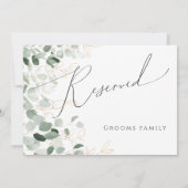 Whimsical Greenery und Gold | Reserviertes Zeichen (Rückseite)
