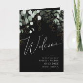 Whimsical Greenery und Gold | Schwarze geklappte H Programm (Vorderseite)