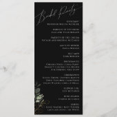 Whimsical Greenery und Gold | Schwarze Hochzeit Programm (Rückseite)